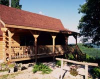 Outside view of the rental at Hickory Ridge Bed, Breakfast and Bridle in rural McGregor, IA.