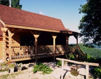 Outside view of the rental at Hickory Ridge Bed, Breakfast and Bridle in rural McGregor, IA.